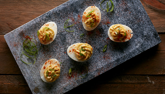 Egg Boats with Mustard Mayonnaise
